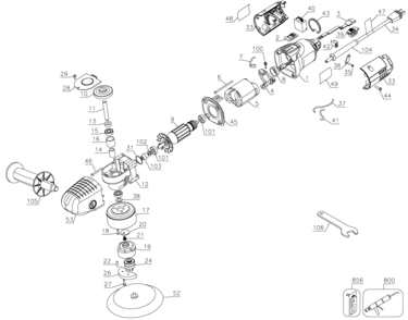 Page A Diagram and Parts List for 7346SP 1 Porter Cable Sander Polisher